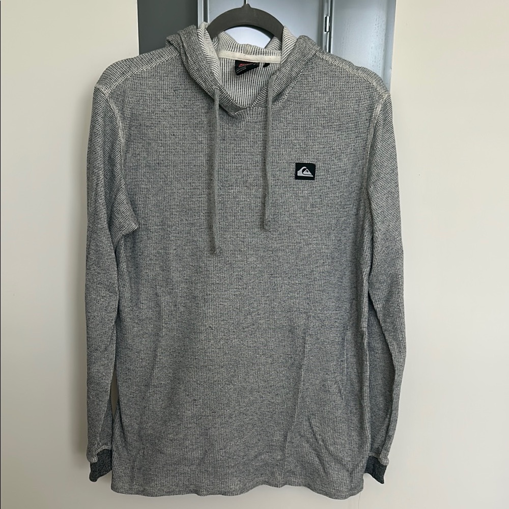 Quiksilver Gray Athletic Hoodie Sweatshirt